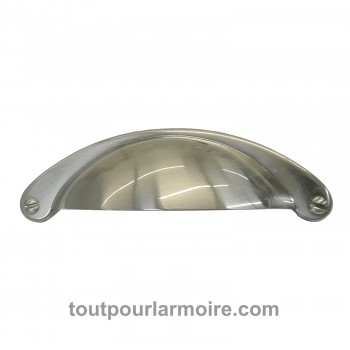 Coquille d'Armoire Nickel Brossé 64 mm (2 1/2")